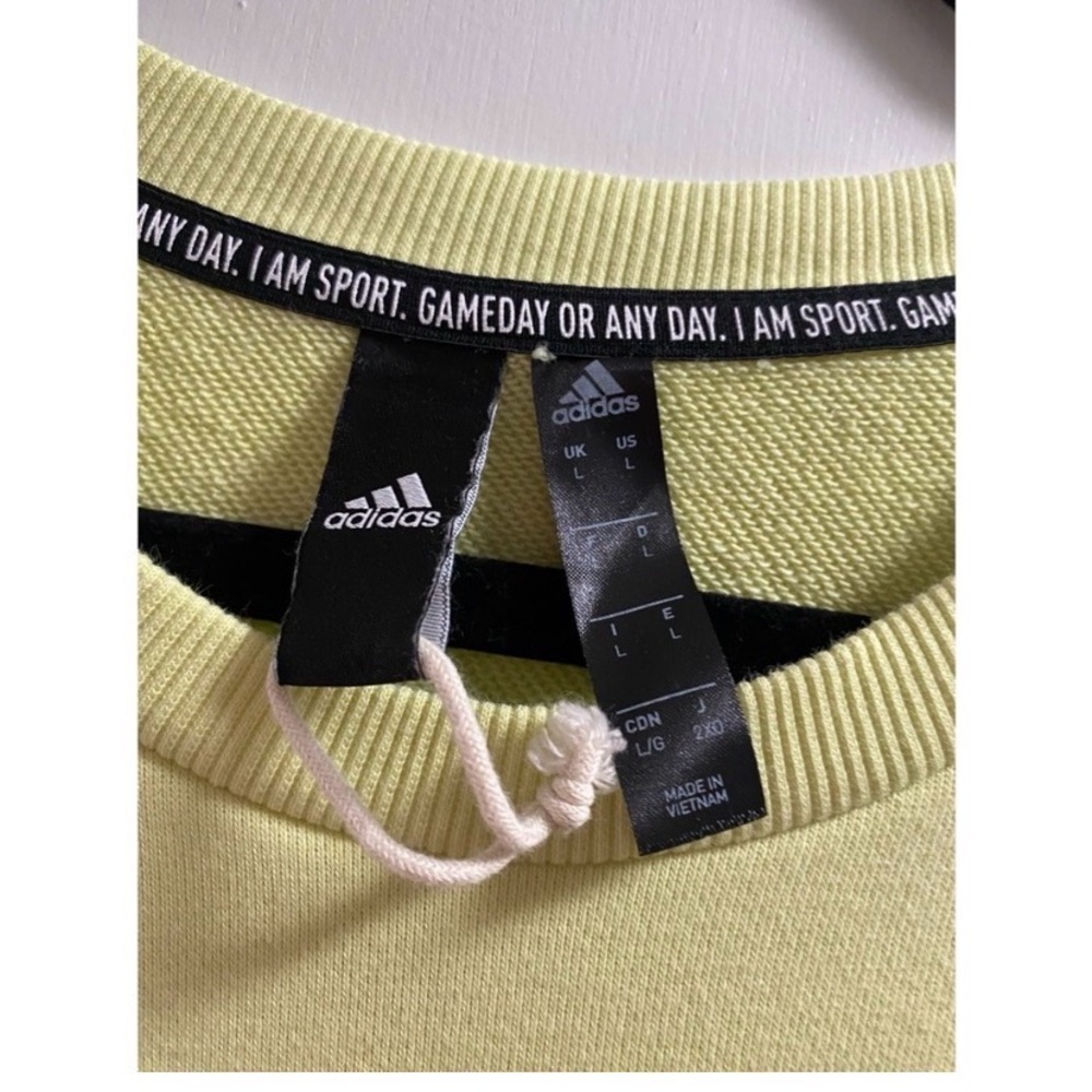 ADIDAS Neon Yellow Graphic Sweatshirt - Picture 3 of 3